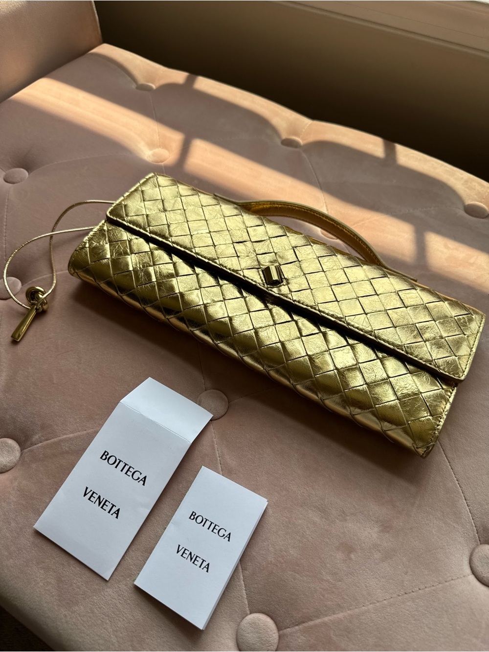 Bottega Veneta Andiamo Intrecciato Clutch Bag